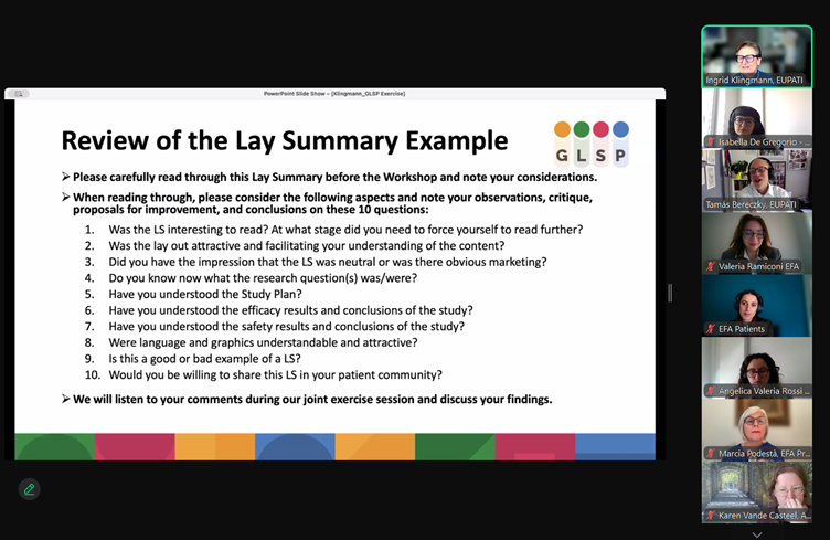 Review of the Lay Summary Example